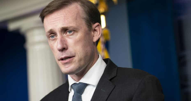 Joe Biden’s national security adviser Jake Sullivan says it’s time to get past “challenges” related to the announcement of the Aukus security agreement. Photograph: Sarah Silbiger/UPI/REX/Shutterstock