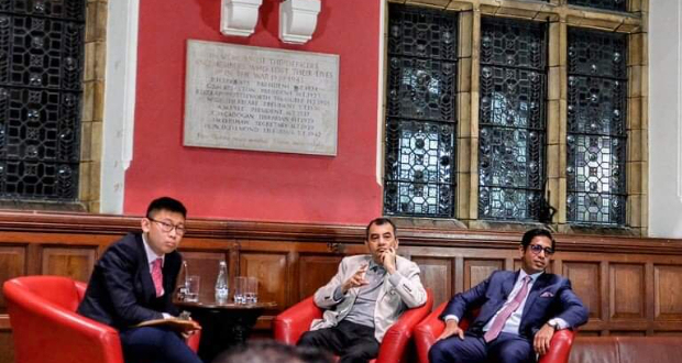 Parliamentarians Saber Hossain Chowdhury and Nahim Razzaq discuss COP26 from Bangladesh's perspective at Oxford Union on November 13, 2021 Courtesy