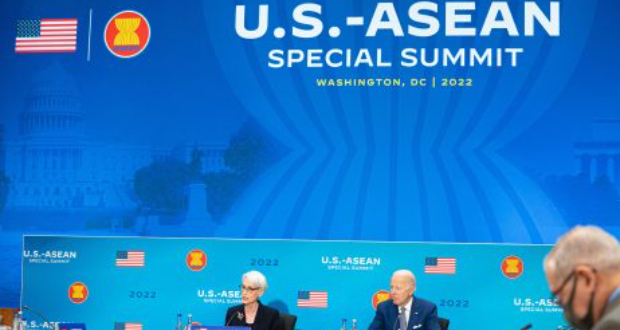U.S. President Joe Biden and Deputy Secretary of State Wendy Sherman take part in the U.S.-ASEAN Special Summit.