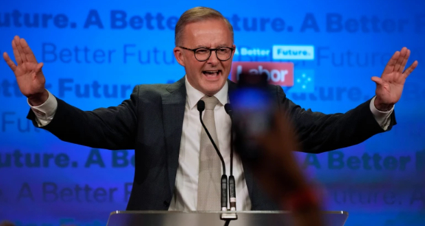 Albanese rose through the Labor ranks, finally taking over the opposition leadership after the party's crushing loss in 2019 [Rycroft/AP Photo]