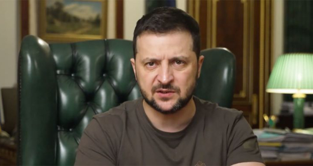 Ukrainian President Volodymr Zelensky compared Henry Kissinger's views to appeasement of Nazi Germany in 1938 (From Volodymyr Zelensky/Facebook)