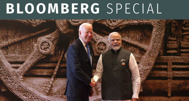 US President Joe Biden and Indian Prime Minister Narendra Modi shake hands. Photo: Dan Kitwood/Getty Images
