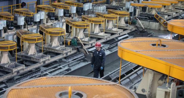 A workshop of a graphite company in China's Heilongjiang province Zhang Tao/Xinhua/Getty Images