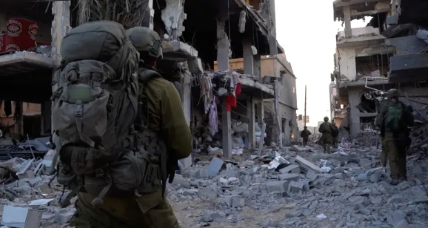 Israeli soldiers operate inside the Gaza Strip during ongoing ground operations of the Israeli army against Palestinian armed group Hamas [IDF/Handout via Reuters]