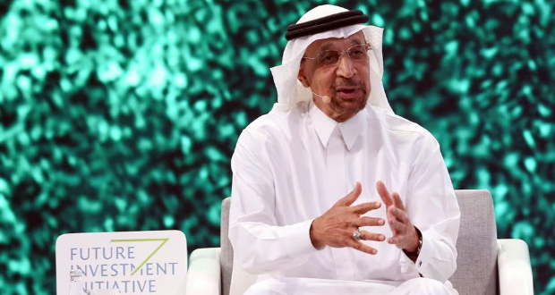 Saudi Arabia's Minister of Investment Khalid Al Falih gestures during the opening session of the Future Investment Initiative Conference in Riyadh, Saudi Arabia, October 26, 2021. REUTERS/Ahmed Yosri/File Photo