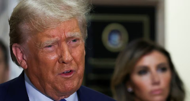 Former U.S. President Donald Trump leaves the courtroom after attending the Trump Organization civil fraud trial, in New York State Supreme Court in the Manhattan borough of New York City, U.S., November 6, 2023. REUTERS/Shannon Stapleton/File Photo 