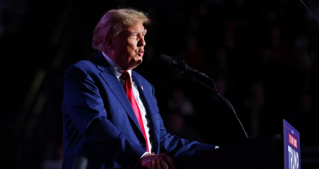 Republican presidential candidate and former U.S. President Donald Trump speaks at a rally in Durham, New Hampshire, U.S. December 16, 2023. REUTERS/Brian Snyder