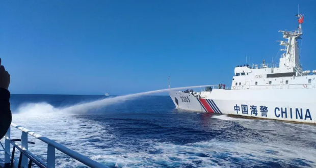 The Philippines has accused Beijing of dangerous actions in the South China Sea {Philippine Coast Guard via AP]