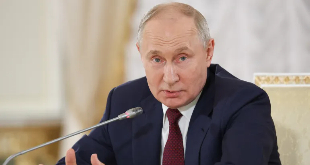Russia's President Vladimir Putin speaks during a press conference following the Russia-Africa summit in Saint Petersburg, Russia, July 29, 2023 [Sergei Bobylyov/TASS Host Photo Agency via Reuters]
