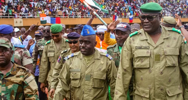 Niger's junta leaders were cheered by thousands of supporters at a defiant rally in Niamey on Sunday