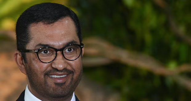 Sultan Al Jaber, the chief executive of the UAE’s Abu Dhabi National Oil Company and president of this year’s Cop28 UN climate summit. Photograph: André Borges/EPA