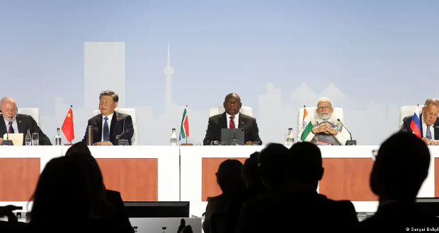 The leaders of the BRICS countries Brazil, Russia, China, South Africa and India met in Johannesburg
