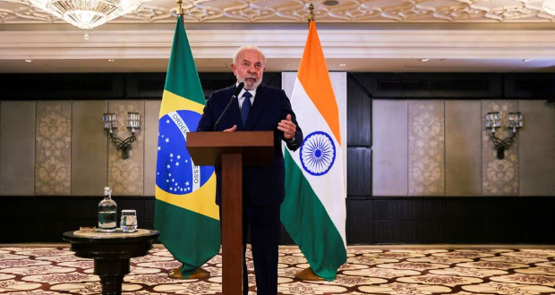 Brazil's President Luiz Inacio Lula da Silva speaks during a press conference at a hotel after the G20 Summit, in New Delhi, India, September 11, 2023. REUTERS/Anushree Fadnavis/File Photo