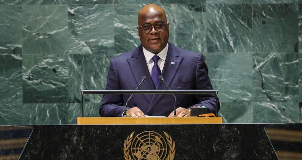 Democratic Republic of Congo President Felix Antoine Tshisekedi Tshilombo addresses the 78th Session of the U.N. General Assembly in New York City, U.S., September 20, 2023. REUTERS/Eduardo Munoz
