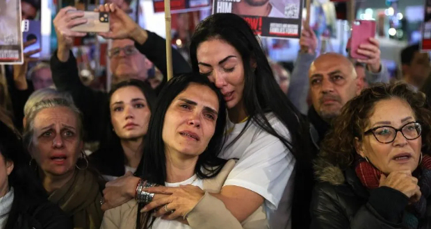Families of Israeli hostages held in Gaza joined a massive rally in Tel Aviv marking a hundred days of their captivity