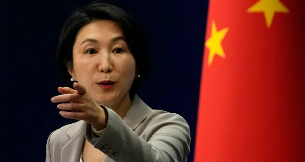 Chinese Foreign Ministry spokesperson Mao Ning gestures during a news conference [File: Ng Han Guan/AP]