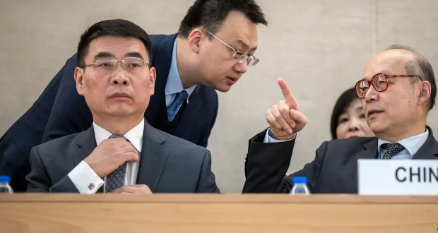 China's UN ambassador Chen Xu denied allegations of human rights abusesImage: Fabrice Coffrini/AFP/Getty Images