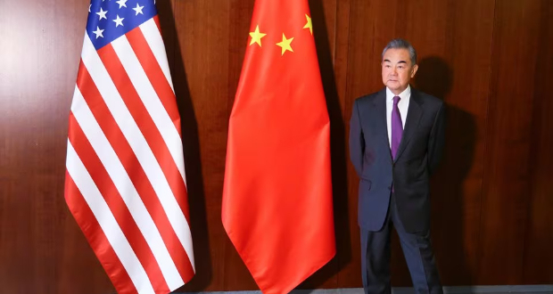 Chinese Foreign Minister Wang Yi waits for U.S. Secretary of State Antony Blinken on the side of the Munich Security Conference (MSC) in Munich, Germany February 16, 2024. REUTERS/Wolfgang Rattay/Pool