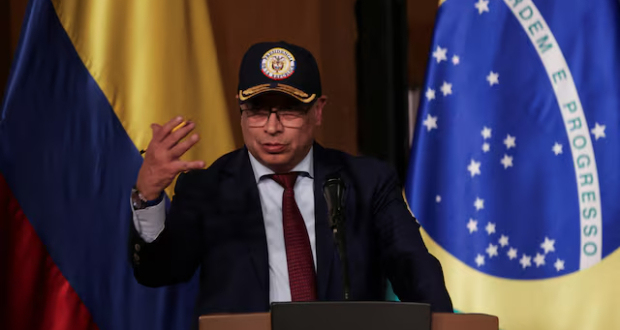 Colombia's President Gustavo Petro speaks during the inauguration of the International Book Fair (FilBo) in Bogota, Colombia April 17, 2024. REUTERS/Luisa Gonzalez/File Photo 