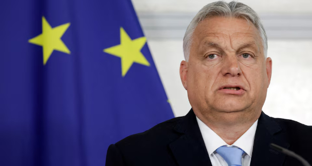 Hungarian Prime Minister Viktor Orban attends a press conference at a "migration summit" in Vienna, Austria, July 7, 2023. REUTERS/Leonhard Foeger/File Photo 